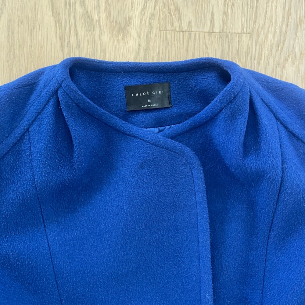 Blue Wool Blend Coat - Picture 3 of 7